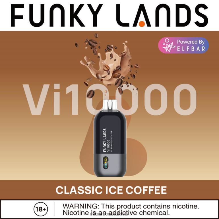 B8D2Z169 ELFBAR Funky Lands Disposable Vape Vi10000 Puffs Clear